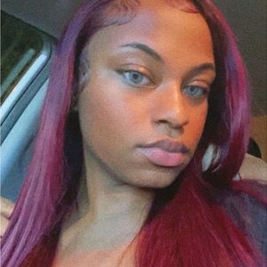 Burgundy human hair